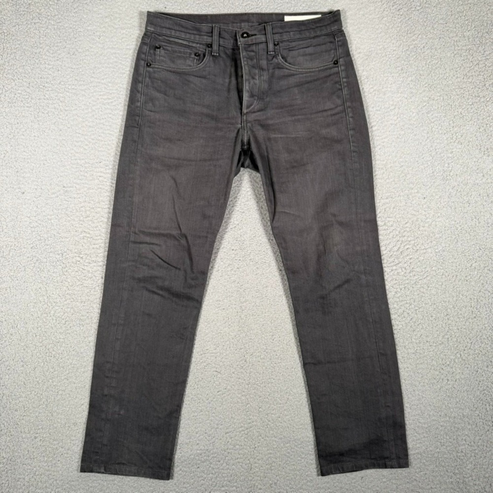 Rag & Bone Jeans Mens 31x27 Black Fit 2 Slim Button Fly Casual Preppy Denim USA